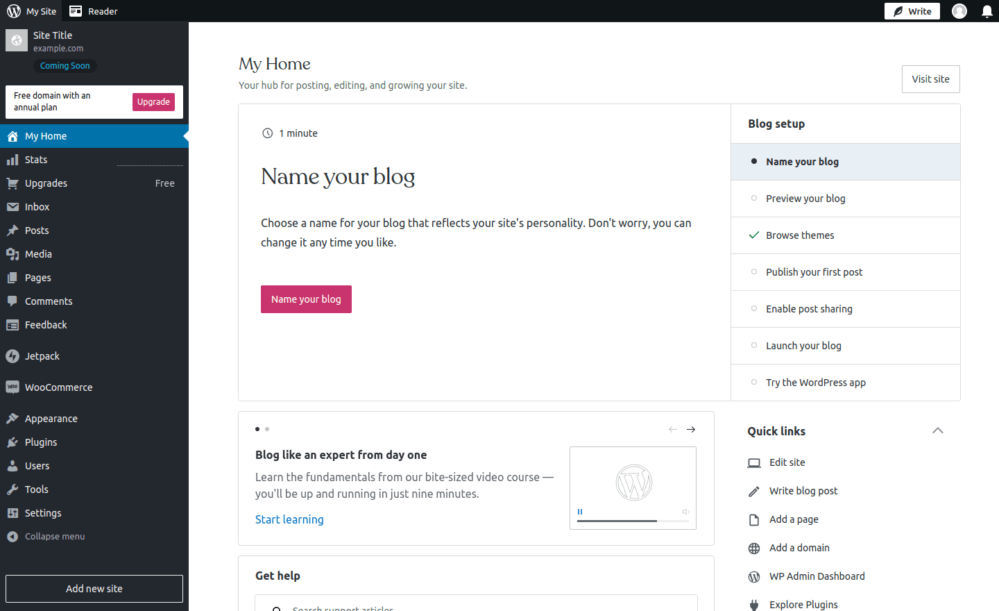 Wordpress Dashboard
