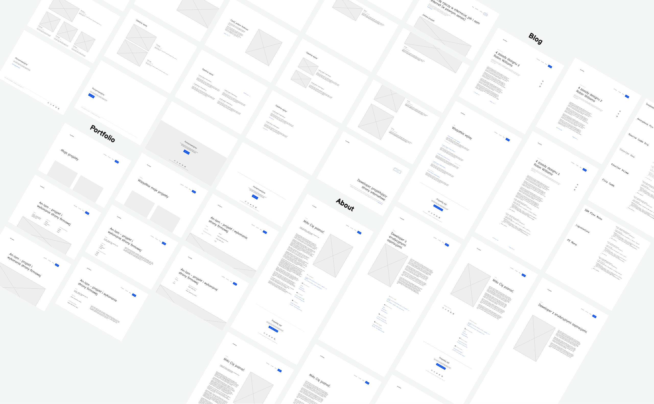 Collage of mockups with my website