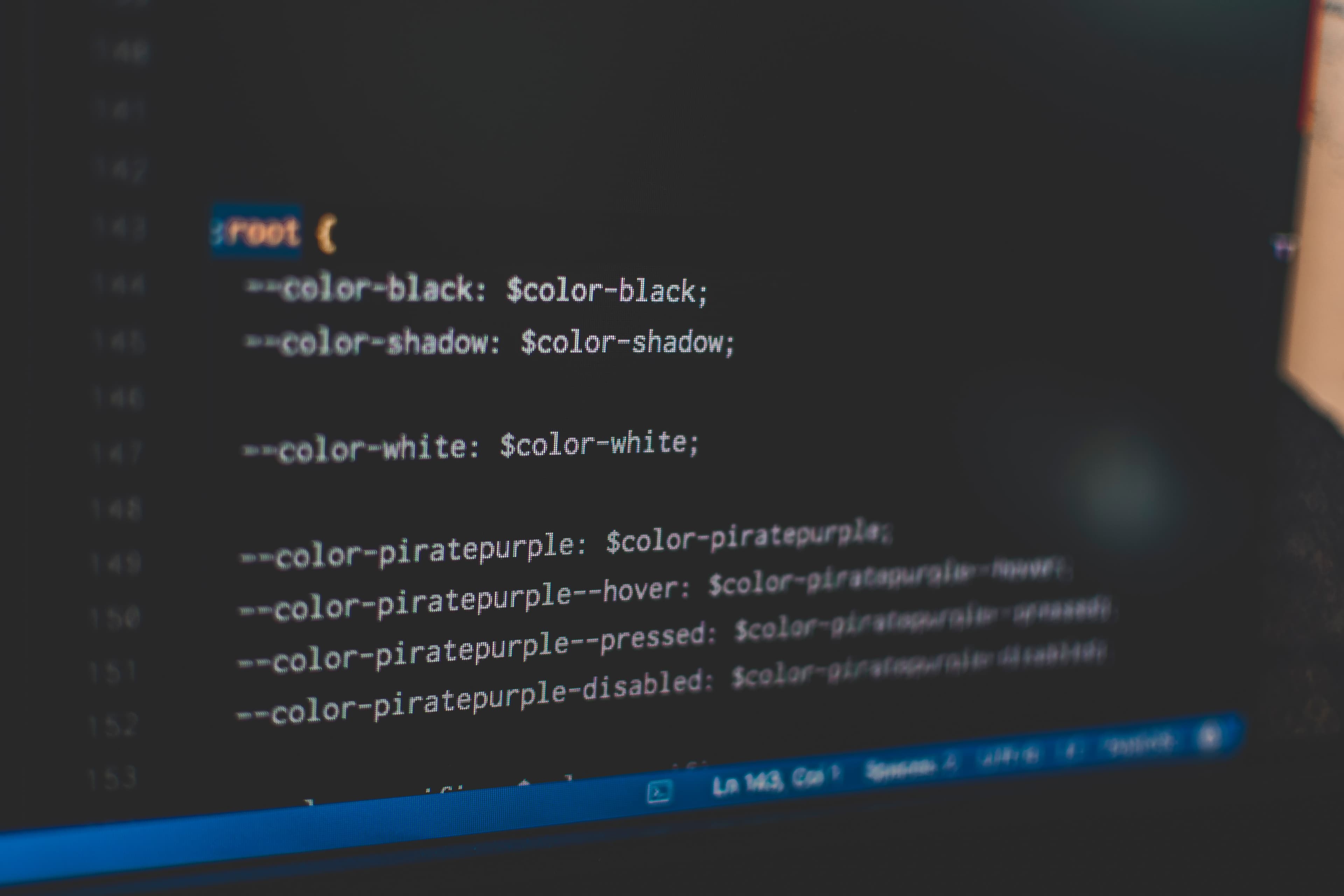 List of CSS variables in Visual Studio Code.