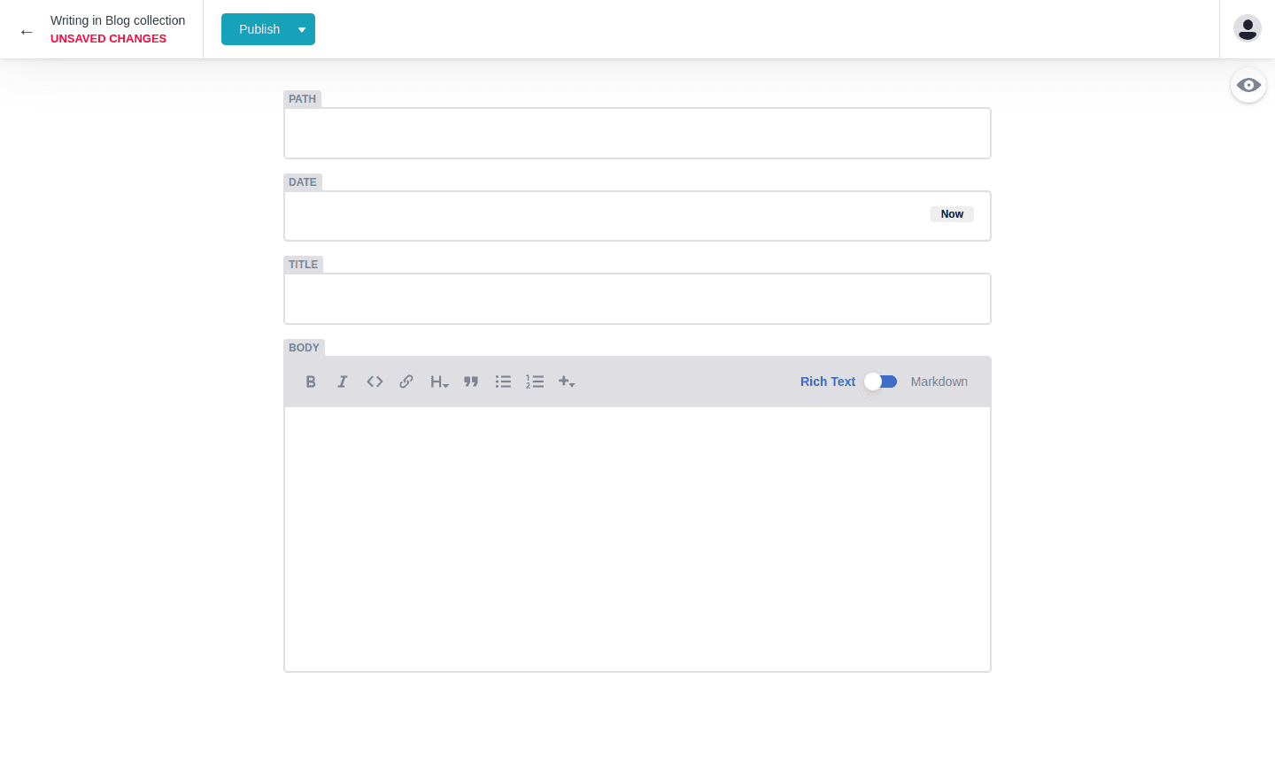 Default fields in Netlify CMS