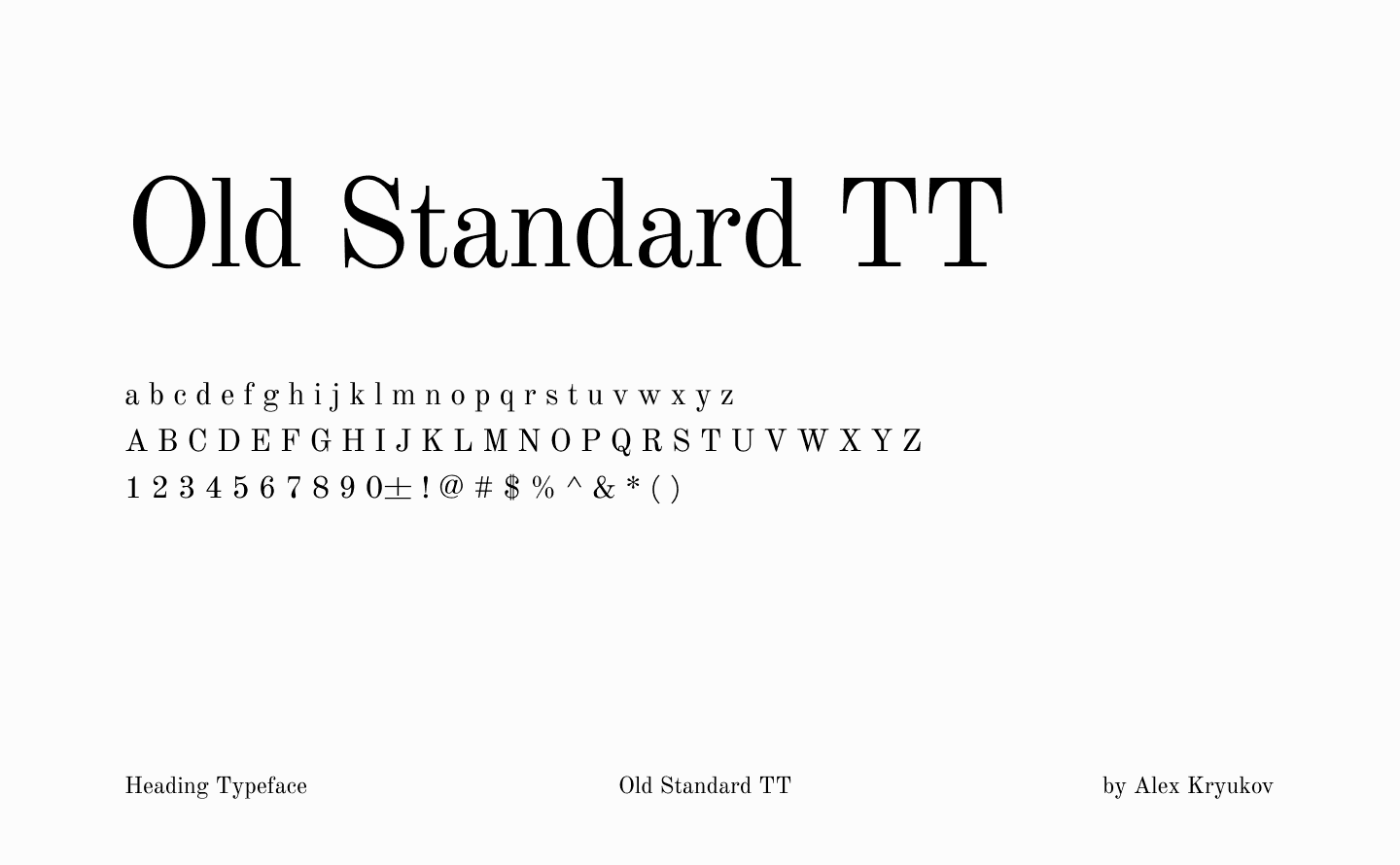Old Standard TT - headings