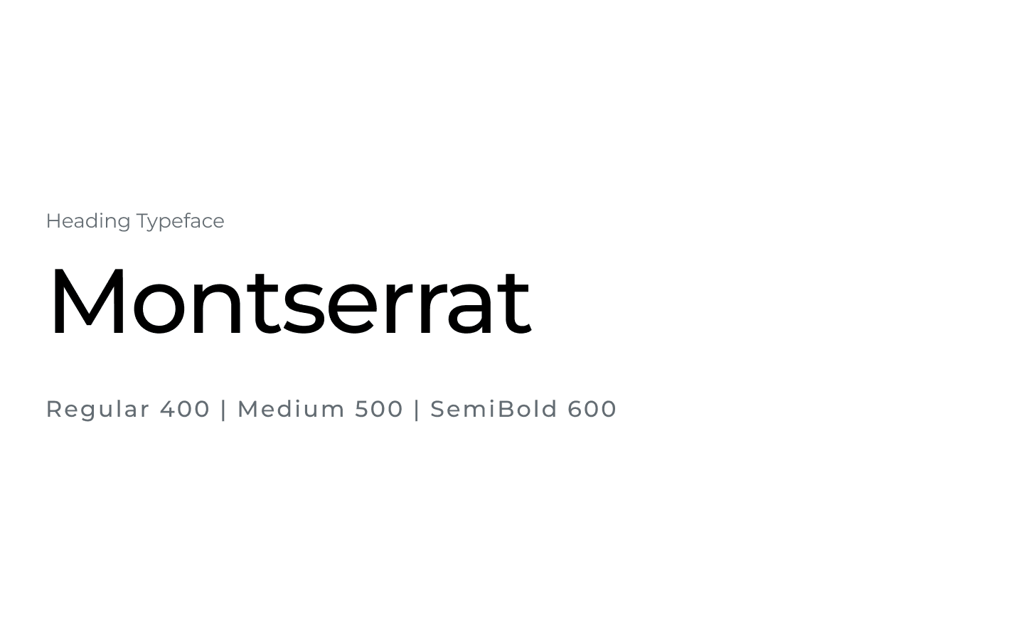 Montserrat - font for headings