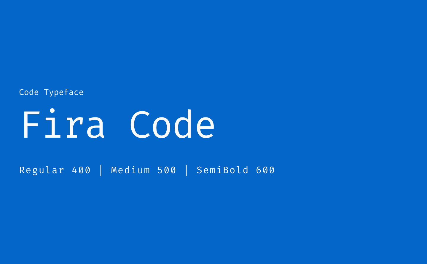 Fira Code - font for code snippets
